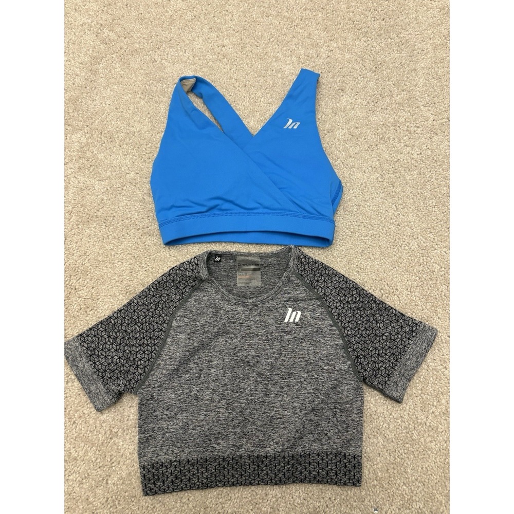 Women's Muscle Nation Workout Top And Bra Size XS Multicolor Athletic